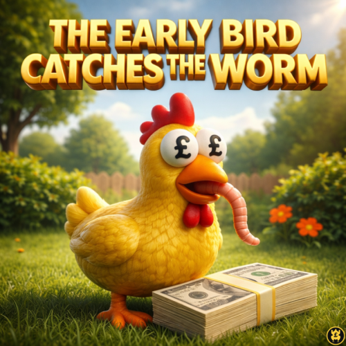 THE EARLY BIRD CATCHES THE WORM - 2 WINNERS