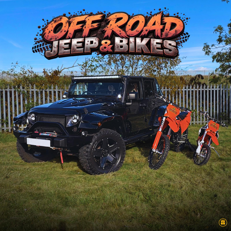 JEEP WRANGLER &amp; 2X KTM MOTOCROSS BIKES