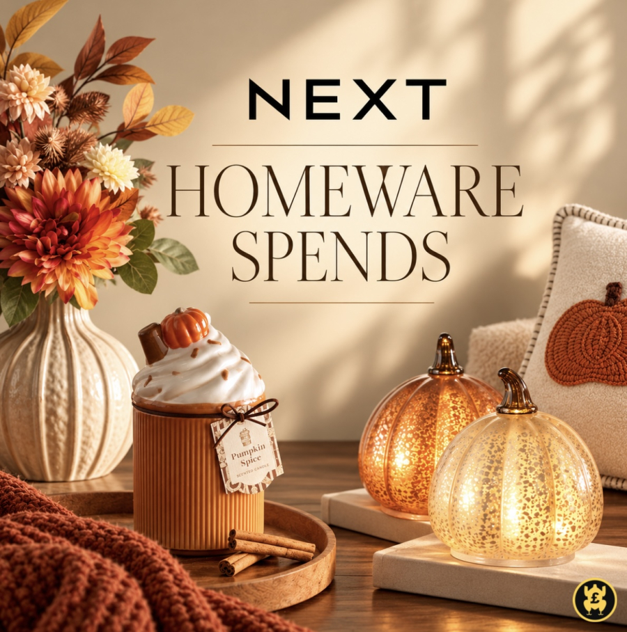 £1000 NEXT HOMEWARE SPENDS
